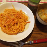今日の夕飯～ナポリタン・肉団子入りポトフ・漬物